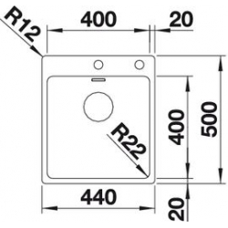 Zlewozmywak Blanco ANDANO 400-IF/A z korkiem automatycznym InFino 522993